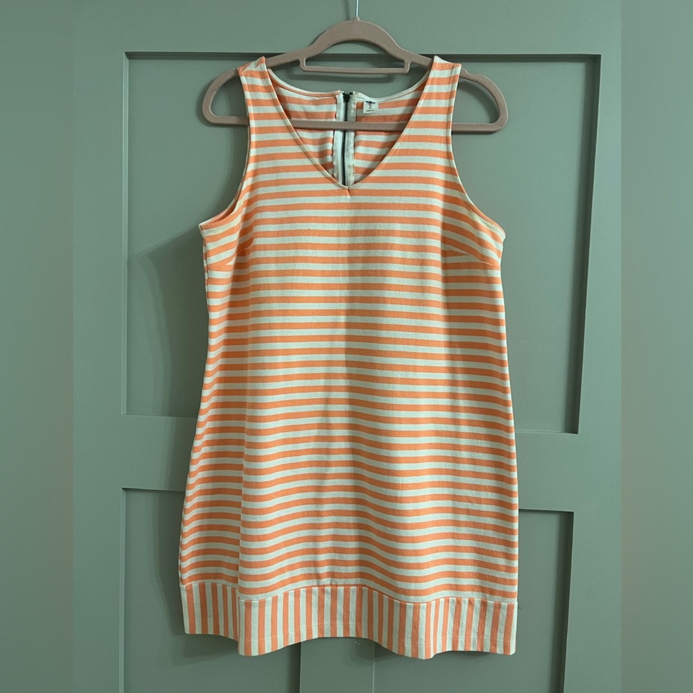 Coral Striped Old Navy Dress Sz L
